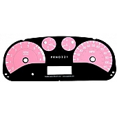US Speedo Gauge Face Overlay - Pink Daytime Color/ White Letter Color - H3068