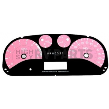 US Speedo Gauge Face Overlay - Pink Daytime Color/ White Letter Color - H3068