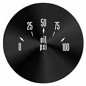 Aurora Instuments Gauge Face Overlay - Black Daytime Color/ White Letter Color - 62755