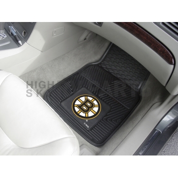 Fan Mat Floor Mat - Universal Fit Black Vinyl Set of 2 - 10497-1