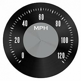 Aurora Instuments Gauge Face Overlay - Black Daytime Color/ White Letter Color - 62751