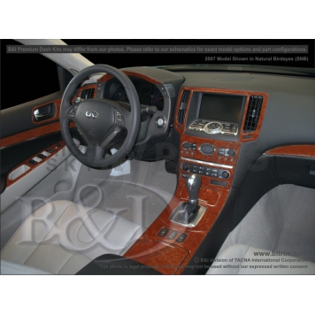 B & I Fender Dash Panel Trim WD695BSDB-1