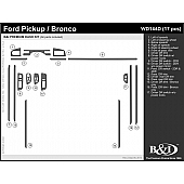 B & I Fender Dash Panel Trim WD144DSNB