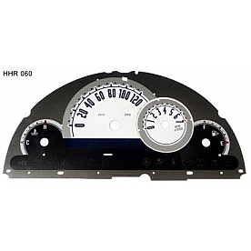 US Speedo Gauge Face Overlay - White Daytime Color/ Black Letter Color - HHR060