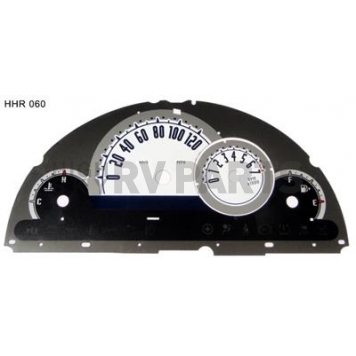 US Speedo Gauge Face Overlay - White Daytime Color/ Black Letter Color - HHR060