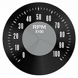 Aurora Instuments Gauge Face Overlay - Black Daytime Color/ White Letter Color - 62749