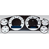 US Speedo Gauge Face Overlay - White Daytime Color/ Black Letter Color - 9001200740