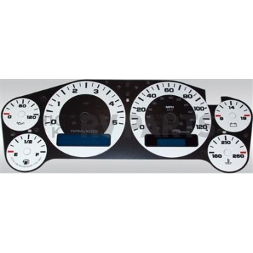 US Speedo Gauge Face Overlay - White Daytime Color/ Black Letter Color - 9001200740