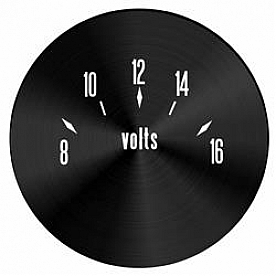 Aurora Instuments Gauge Face Overlay - Black Daytime Color/ White Letter Color - 62759