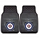 Fan Mat Floor Mat - Universal Fit Black Vinyl Set of 2 - 10519