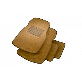 Rubber Queen Floor Mat - Universal Fit Carpet Gray Set of 4 - 70724