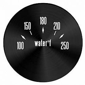 Aurora Instuments Gauge Face Overlay - Black Daytime Color/ White Letter Color - 62757