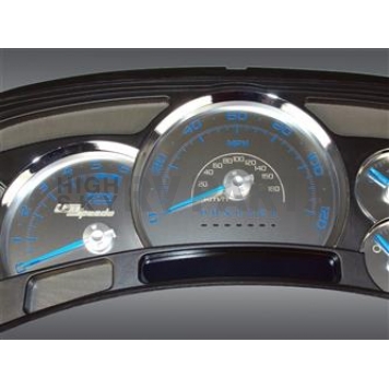 US Speedo Gauge Face Overlay - Silver Daytime Color/ Red Letter Color - SSGM16R