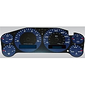 US Speedo Gauge Face Overlay - Blue Daytime Color/ White Letter Color - 9001200744