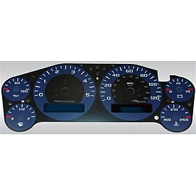US Speedo Gauge Face Overlay - Blue Daytime Color/ White Letter Color - 9001200744