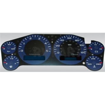 US Speedo Gauge Face Overlay - Blue Daytime Color/ White Letter Color - 9001200744