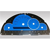 US Speedo Gauge Face Overlay - Red Daytime Color/ White Letter Color - HHR064