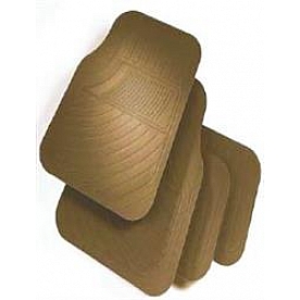 Rubber Queen Floor Mat - Cut-To-Fit Rubber Black Set of 4 - 70741
