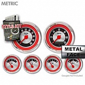 Aurora Instuments Gauge Face Overlay - Fiber Silver Daytime Color/ White Letter Color - 5981