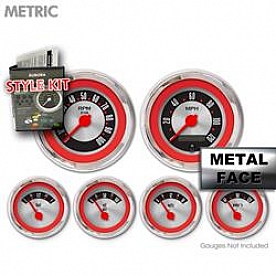 Aurora Instuments Gauge Face Overlay - Fiber Silver Daytime Color/ White Letter Color - 5981