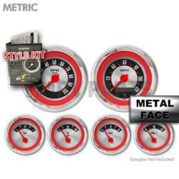 Aurora Instuments Gauge Face Overlay - Fiber Silver Daytime Color/ White Letter Color - 5981