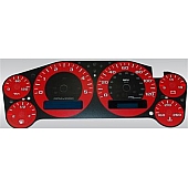 US Speedo Gauge Face Overlay - Red Daytime Color/ White Letter Color - 9001200745