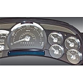 US Speedo Gauge Face Overlay - Silver Daytime Color/ White Letter Color - SSGM16W