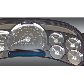 US Speedo Gauge Face Overlay - Silver Daytime Color/ White Letter Color - SSGM16W