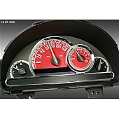 US Speedo Gauge Face Overlay - Red Daytime Color/ White Letter Color - HHR065