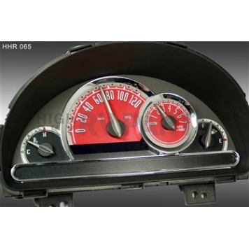 US Speedo Gauge Face Overlay - Red Daytime Color/ White Letter Color - HHR065