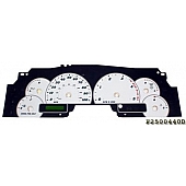 US Speedo Gauge Face Overlay - White Daytime Color/ Black Letter Color - F2500440D