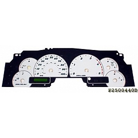 US Speedo Gauge Face Overlay - White Daytime Color/ Black Letter Color - F2500440D