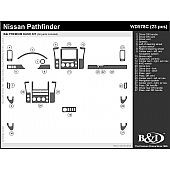 B & I Fender Dash Panel Trim WD578CDNP