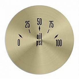 Aurora Instuments Gauge Face Overlay - Gold Daytime Color/ Black Letter Color - 62769