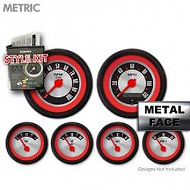Aurora Instuments Gauge Face Overlay - Fiber Silver Daytime Color/ White Letter Color - 5969