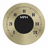 Aurora Instuments Gauge Face Overlay - Gold Daytime Color/ Black Letter Color - 62765