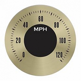 Aurora Instuments Gauge Face Overlay - Gold Daytime Color/ Black Letter Color - 62765