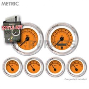 Aurora Instuments Gauge Face Overlay - Fiber Orange Daytime Color/ Black Letter Color - 5081