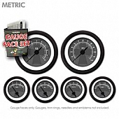 Aurora Instuments Gauge Face Overlay - Fiber Gray Daytime Color/ White Letter Color - 8424
