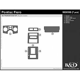 B & I Fender Dash Panel Trim WD039BSNB