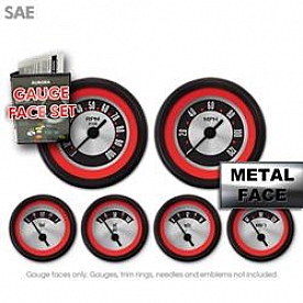 Aurora Instuments Gauge Face Overlay - Fiber Metal Daytime Color/ White Letter Color - 8950