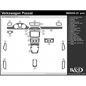 B & I Fender Dash Panel Trim WD626ASDB