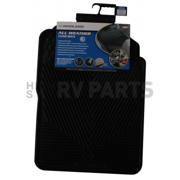 Highland Floor Mat - Multi-Fit Black Rubber Set of 2 - 4603800-1
