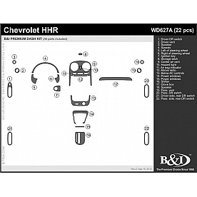 B & I Fender Dash Panel Trim WD627ADRW