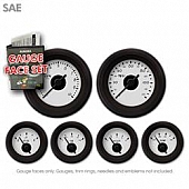 Aurora Instuments Gauge Face Overlay - Fiber Ash Daytime Color/ Black Letter Color - 8249