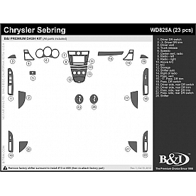 B & I Fender Dash Panel Trim WD825ASNB