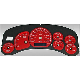 US Speedo Gauge Face Overlay - Red Daytime Color/ White Letter Color - CK1000245D