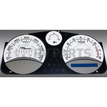 US Speedo Gauge Face Overlay - White Daytime Color/ Black Letter Color - COB060