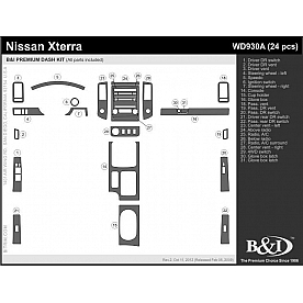 B & I Fender Dash Panel Trim WD930ARBA