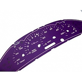 US Speedo Gauge Face Overlay - Purple Daytime Color/ White Letter Color - SUN037